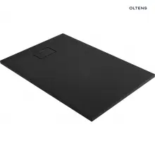 Brodzik z konglomeratu Oltens Bergytan 120x80cm - prostokątny, RockSurface, czarny mat 15103300
